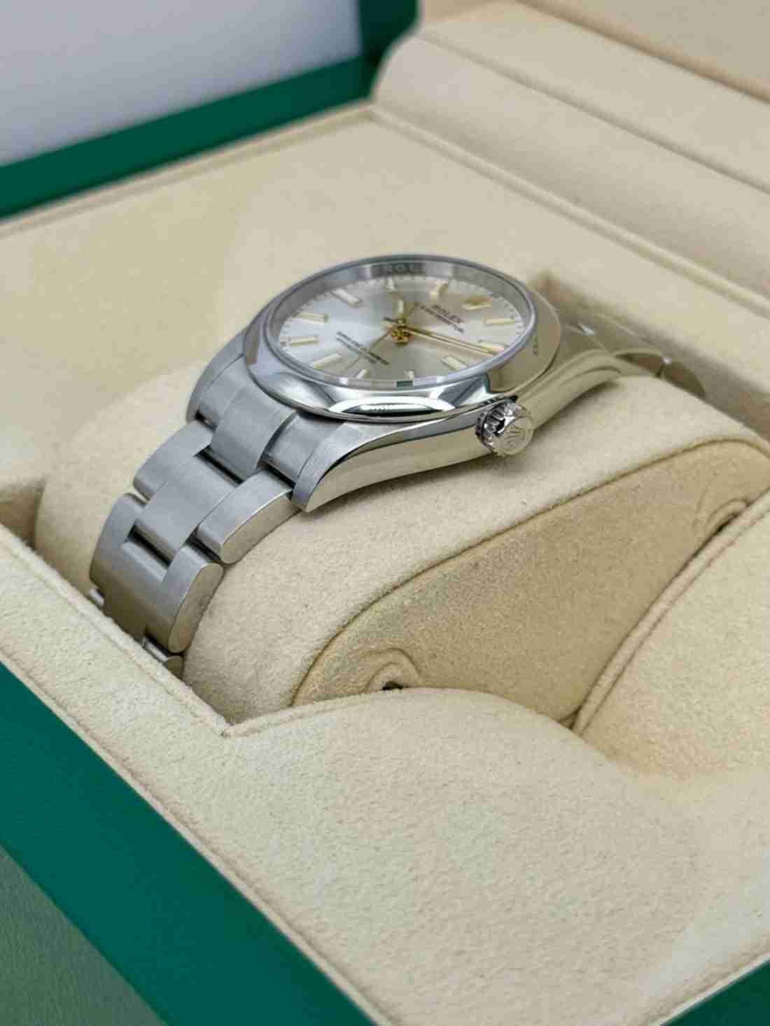 2022 Rolex Oyster Perpetual 34mm Stainless Steel Silver Dial - Image 3
