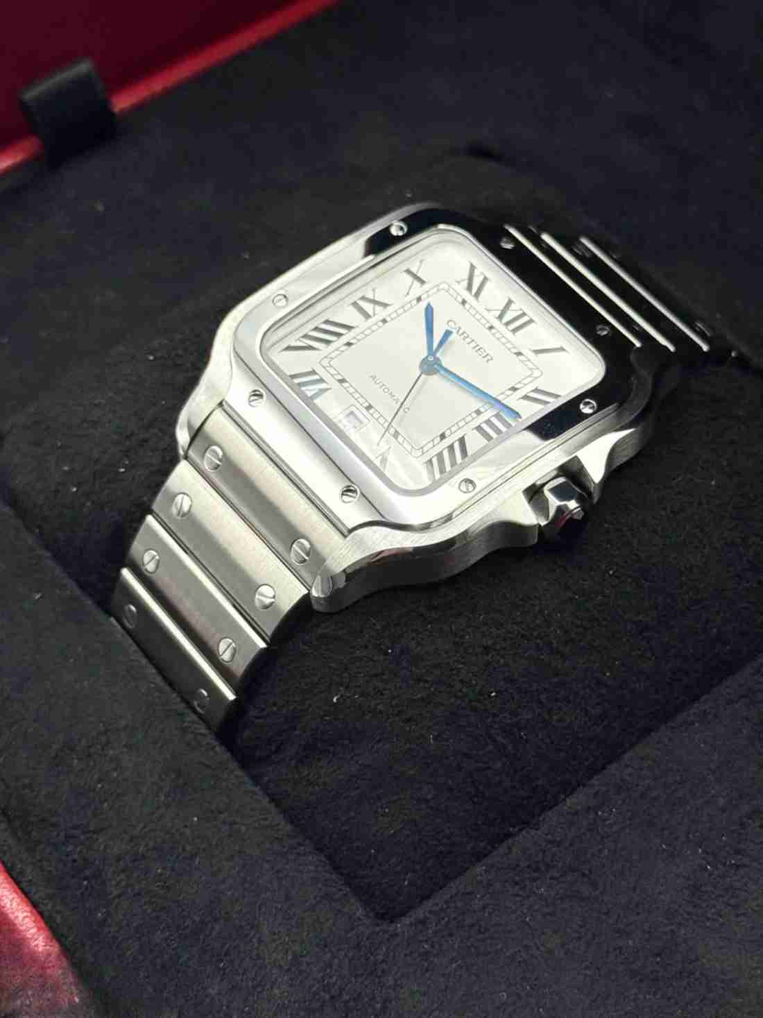 2023 Santos De Cartier 39.8mm WSSA0018 Stainless Steel White Dial - Image 3