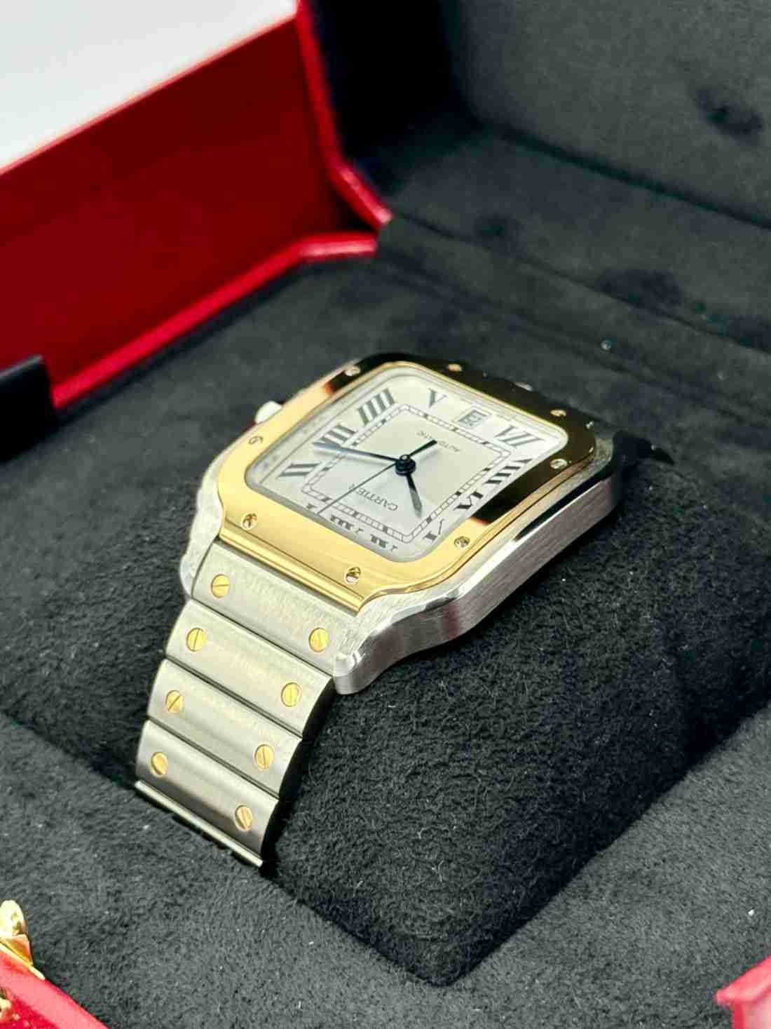 2023 Cartier Santos de Cartier 39.8mm W2SA0009 Two-Tone White Dial - Image 3