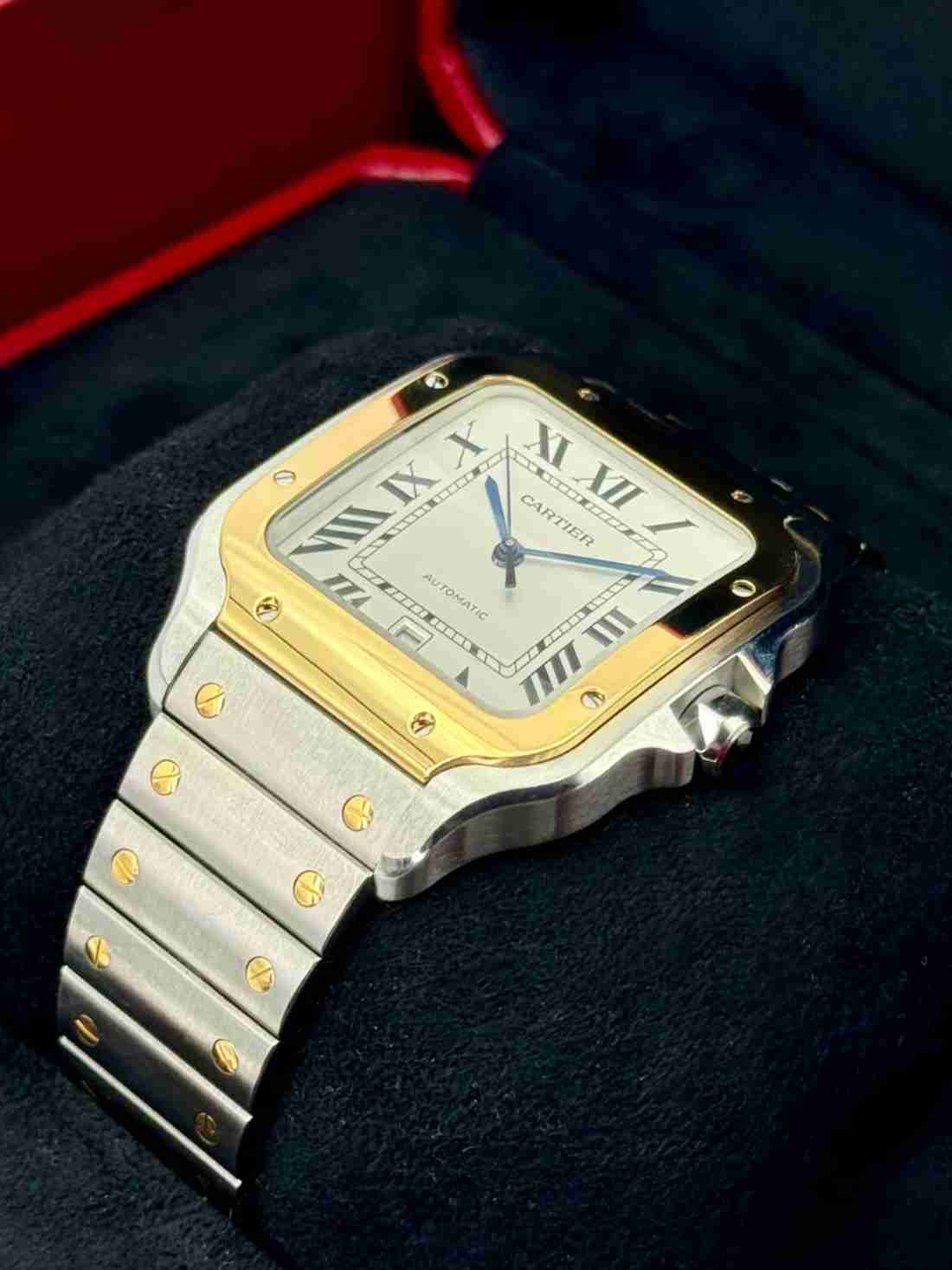 2020 Cartier Santos De Cartier 39.8mm W2SA0009 Two-Tone White Dial - Image 3