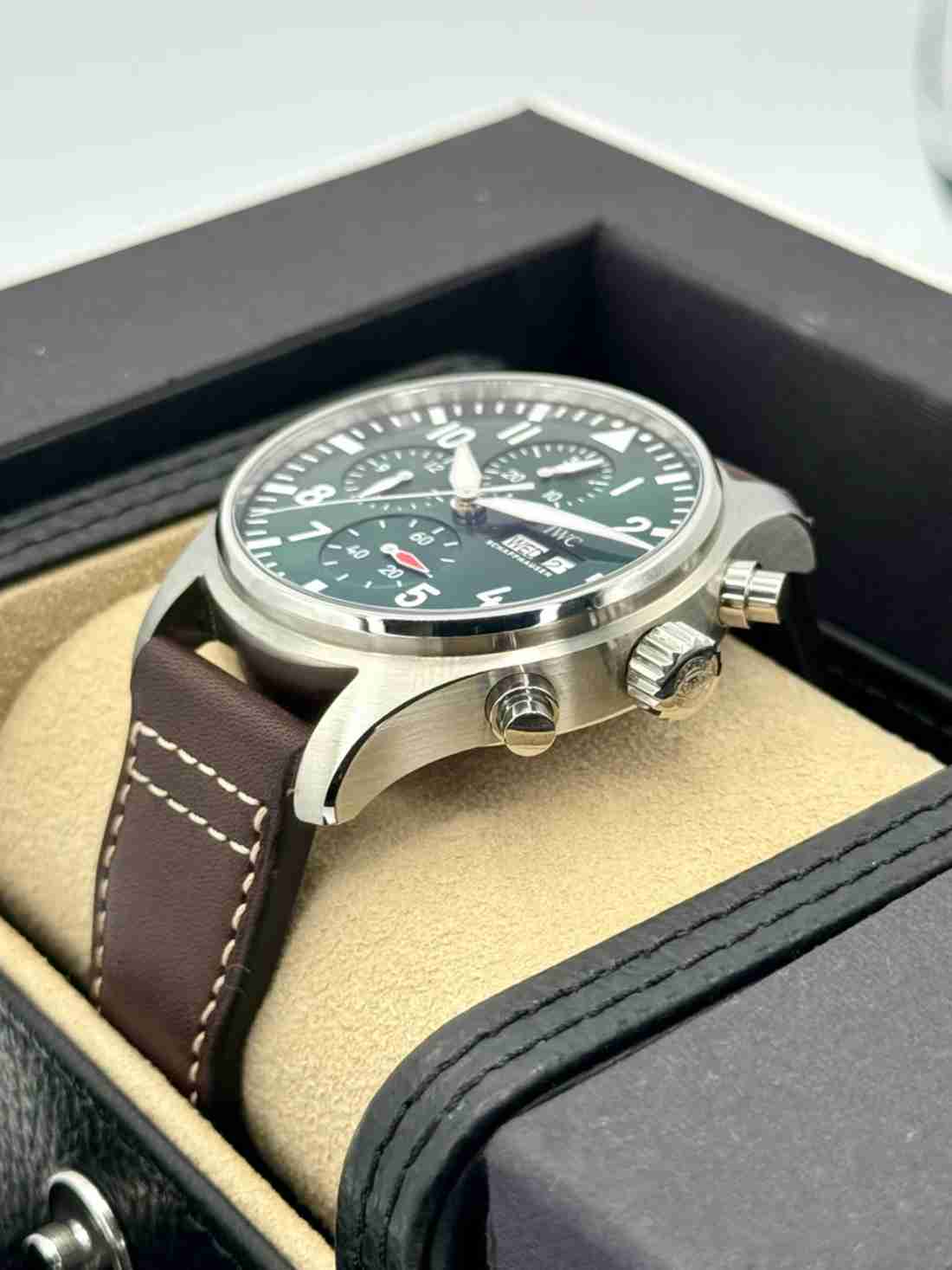 2023 IWC Pilot's Watch Chronograph 43mm IW378005 Steel Green Dial - Image 3