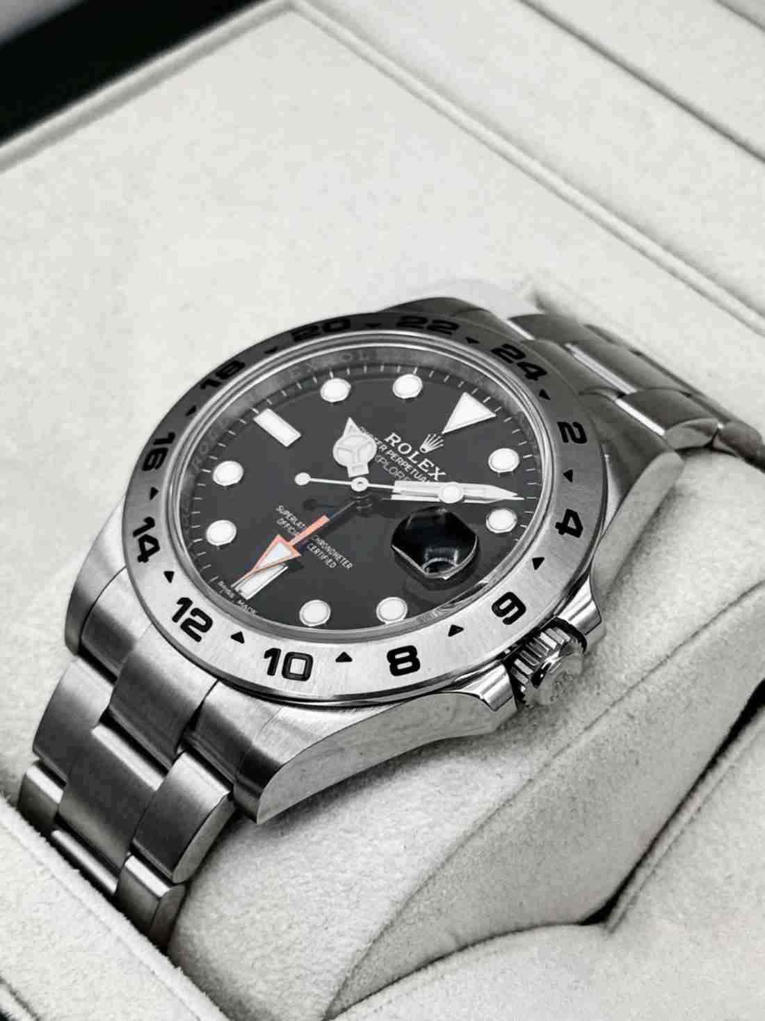 2018 Rolex Explorer II 42mm 216570 Stainless Steel Black Dial - Image 4