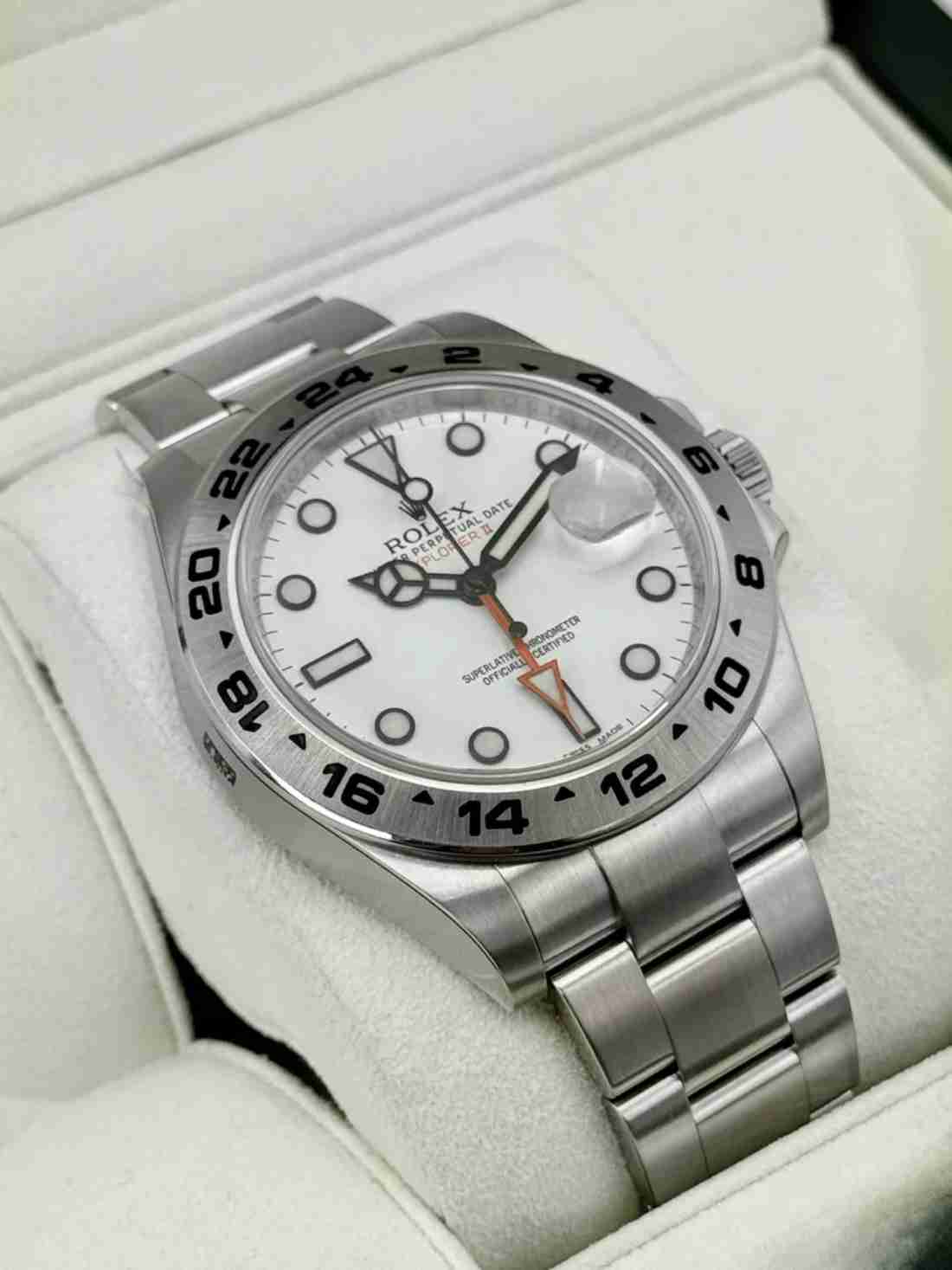 2014 Rolex Explorer II 42mm 216570 Polar White Dial - Image 4