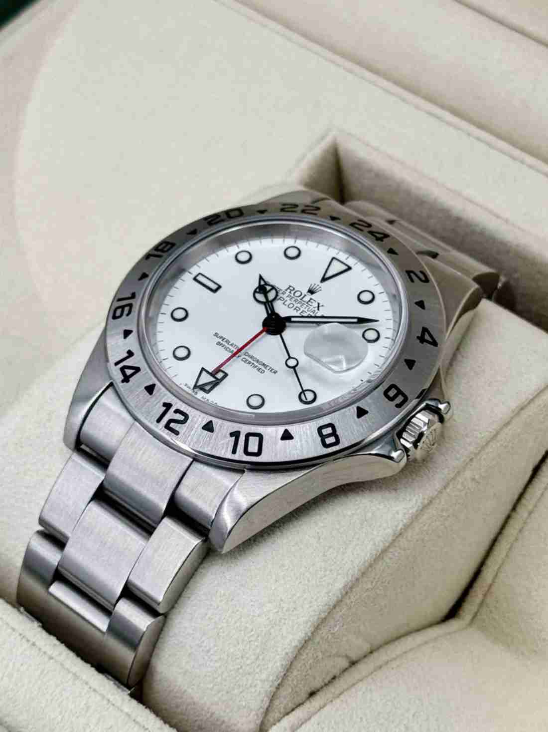 2006 Rolex Explorer II 40mm 16570 Stainless Steel Polar White Dial (CPO) - Image 4