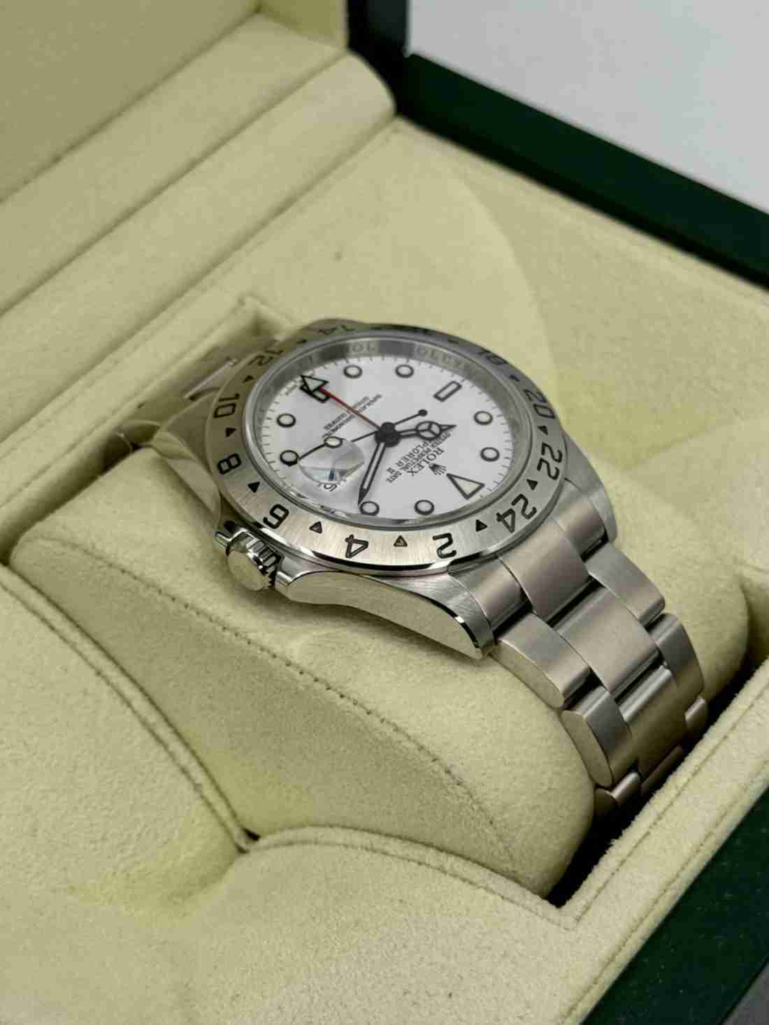 2008 Rolex Explorer II 40mm 16570 Stainless Steel Polar White Dial - Image 4