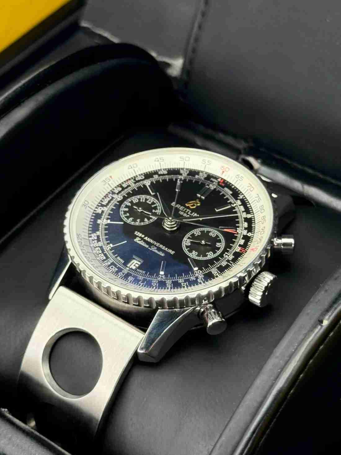 2011 Breitling Navitimer 125th Anniversary 43mm A26322 Stainless Steel Black Dial - Image 4