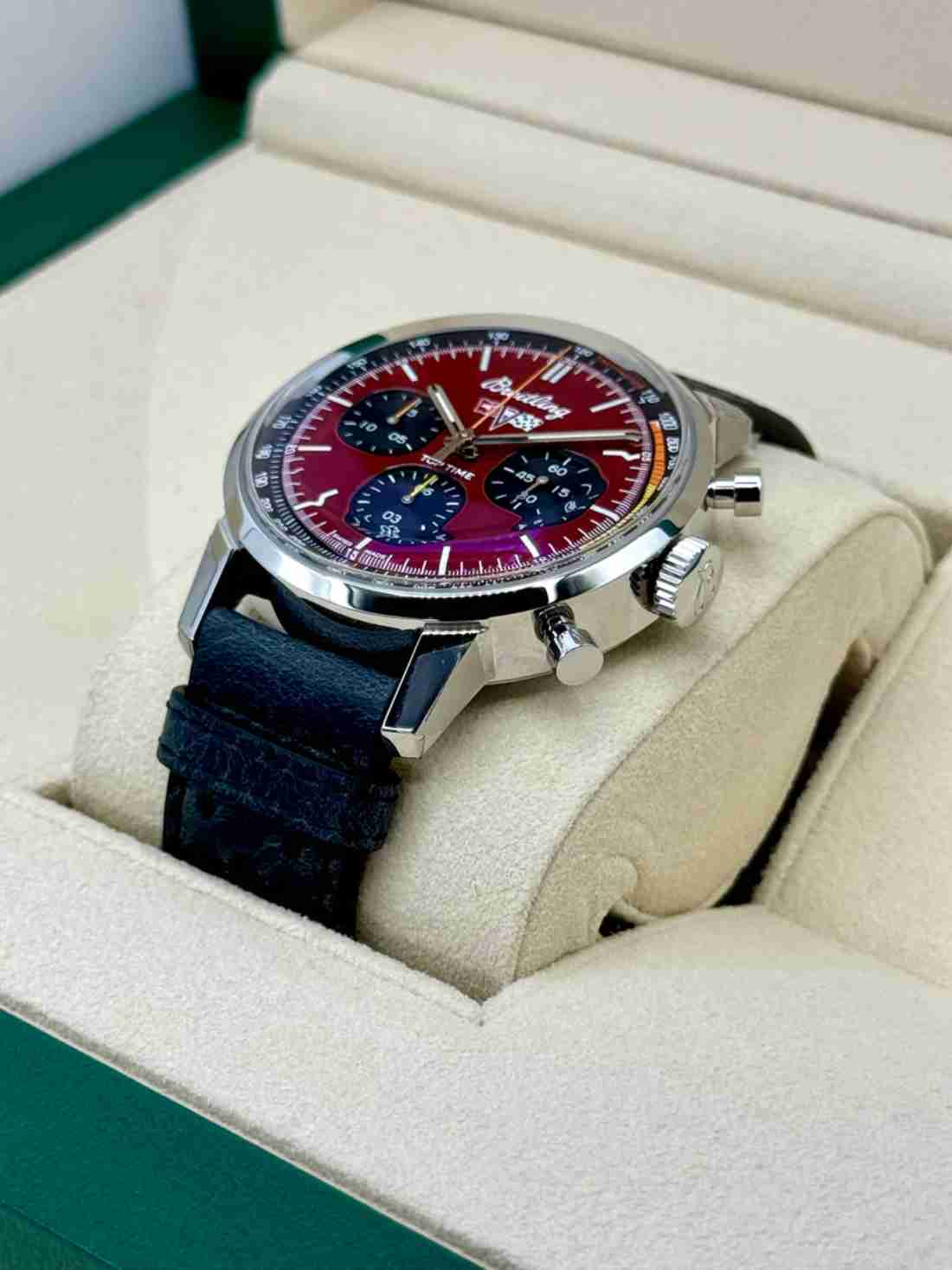 New 2024 Breitling Top Time Chronograph 42mm A25310 Steel Red Dial - Image 4