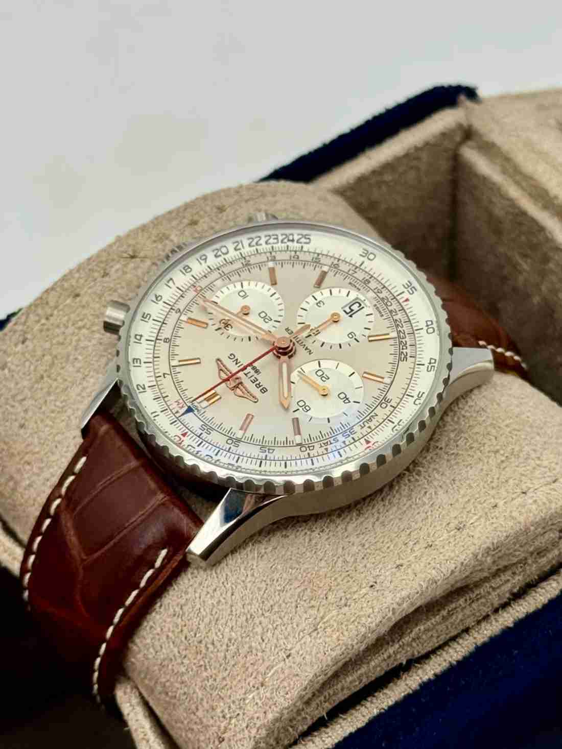 2024 Breitling Navitimer Chronograph B01 41mm AB0139 Stainless Steel Silver Dial - Image 4