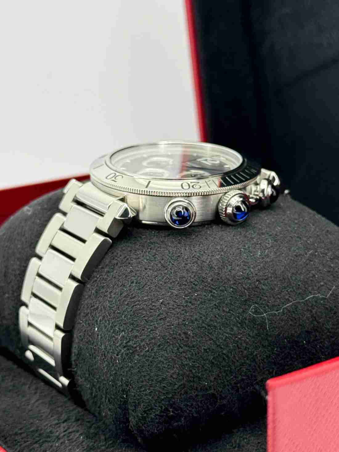 NEW 2023 Cartier Pasha 41mm Wspa0027 Chronograph Grey Dial - Image 4