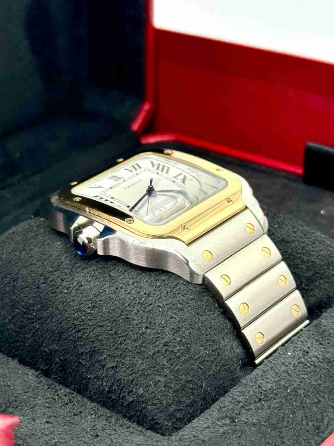 2023 Cartier Santos de Cartier 39.8mm W2SA0009 Two-Tone White Dial - Image 4