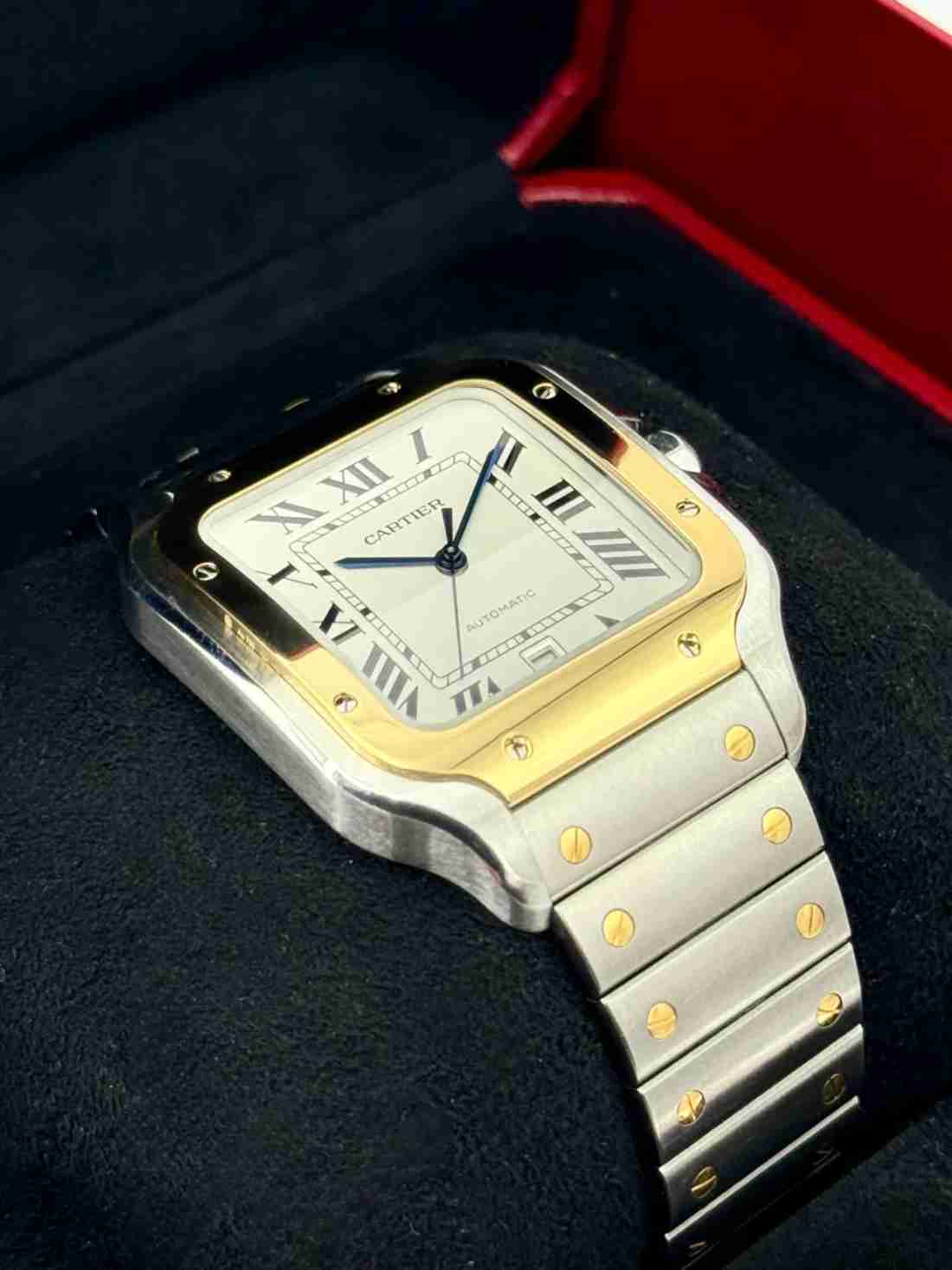 2020 Cartier Santos De Cartier 39.8mm W2SA0009 Two-Tone White Dial - Image 4