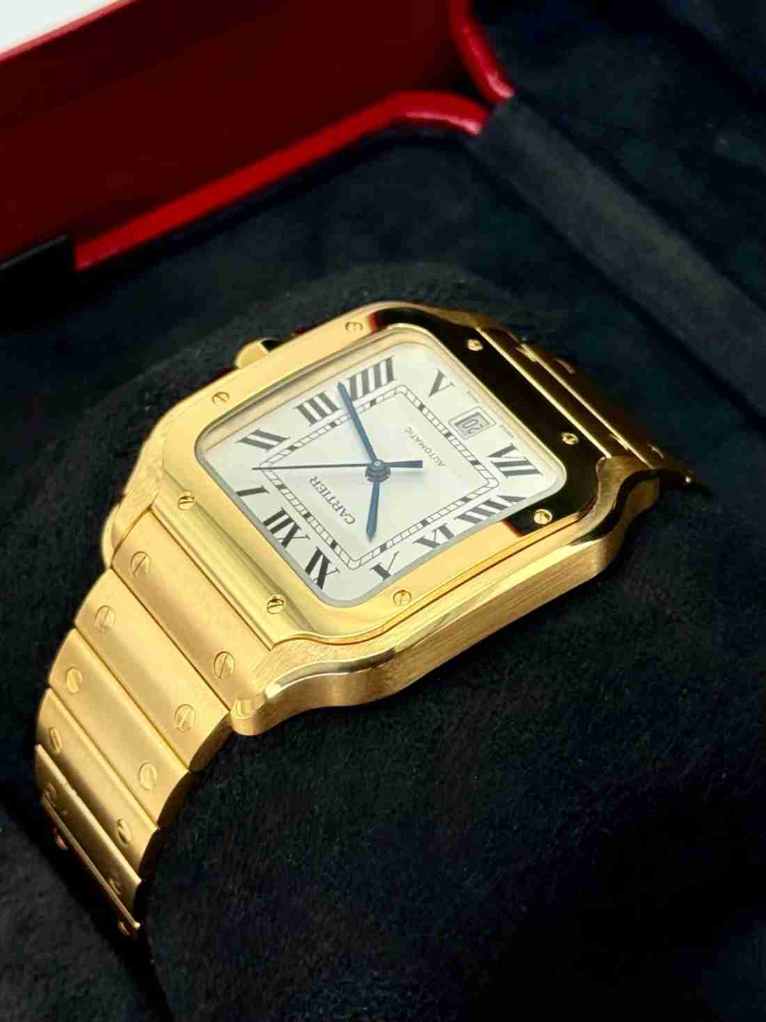 NEW 2026 Cartier Santos De Cartier 39.8mm WGSA0029 Yellow Gold White Dial - Image 4