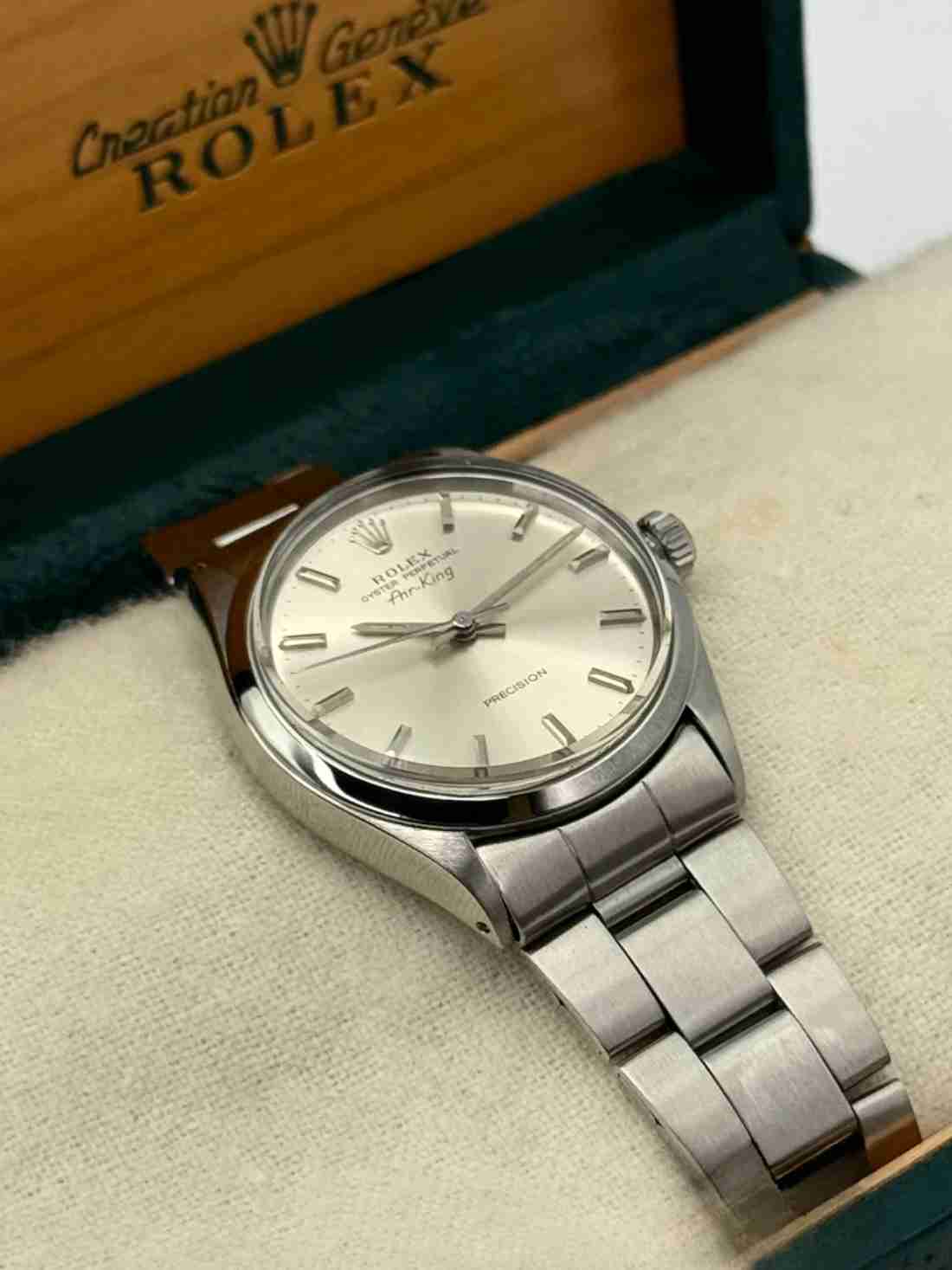 1973 Rolex Air-King 34mm 5500 Stainless Steel Oyster Silver Dial (Collectors Set) - Image 4