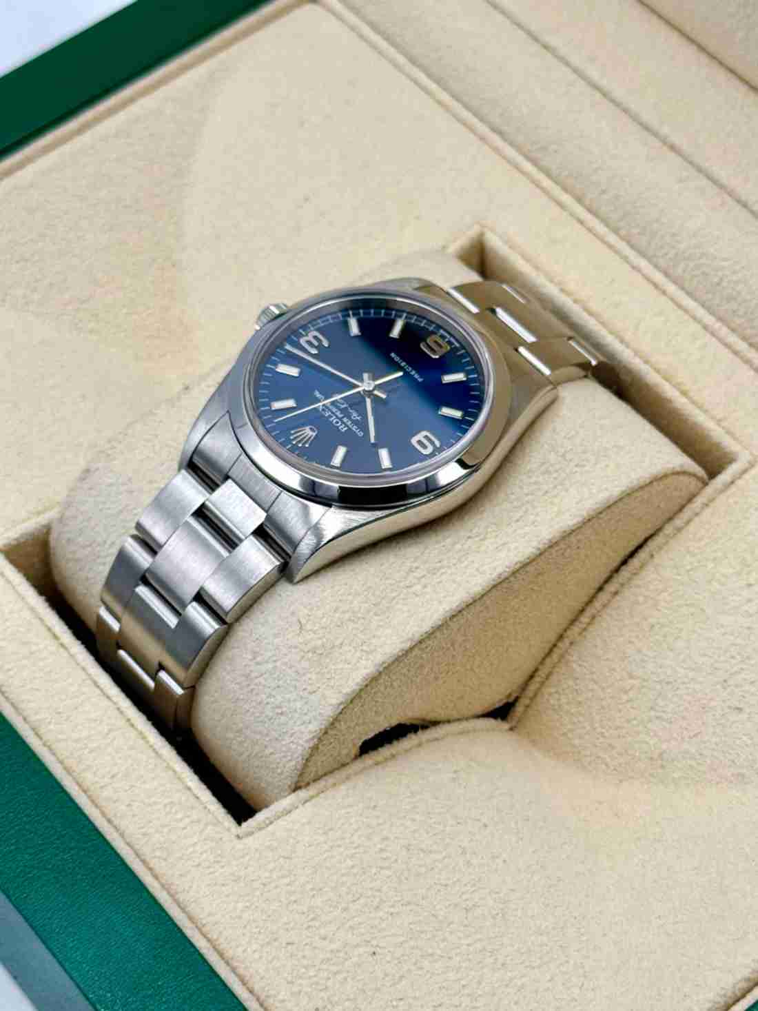 2008 Rolex Air-King 34mm 14000M Stainless Steel Blue Dial - Image 4