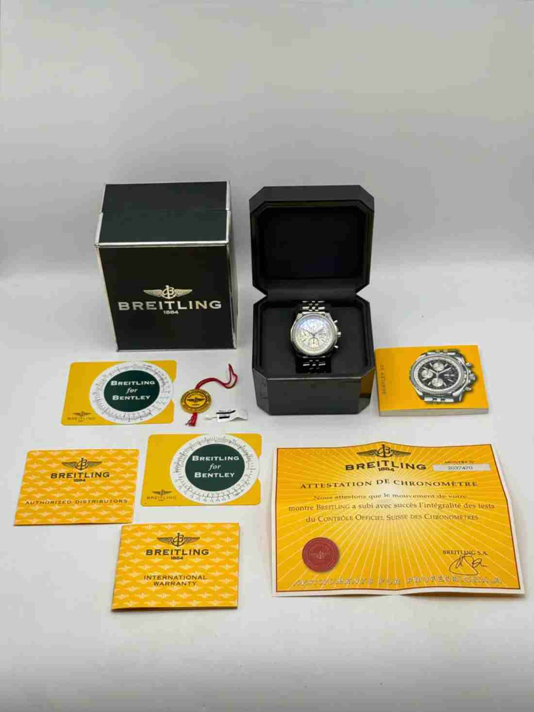 2008 Breitling Bentley Gt 45mm A1336212 Stainless Steel White Dial - Image 5