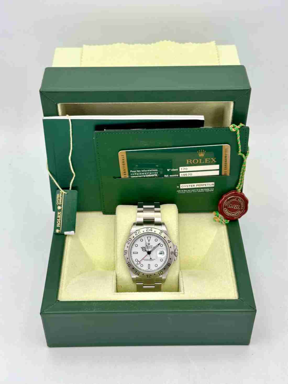2008 Rolex Explorer II 40mm 16570 Stainless Steel Polar White Dial - Image 5