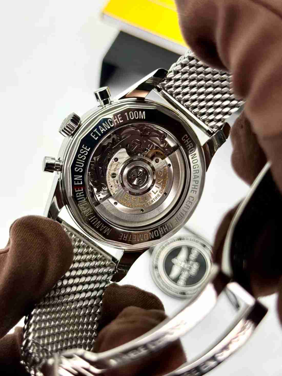 2013 Breitling Transocean Chronograph 43mm AB015212 Stainless Steel Silver Dial - Image 5