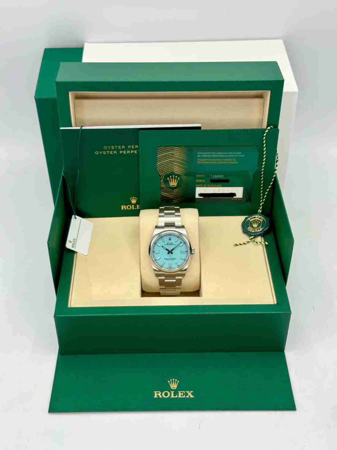 NEW 2026 Rolex Oyster Perpetual 36mm 126000 Tiffany Blue Dial - Image 5