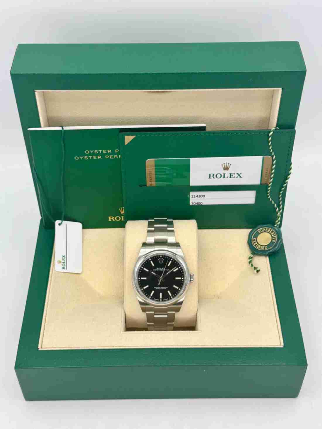 2019 Rolex Oyster Perpetual 39mm 114300 Black Dial - Image 5