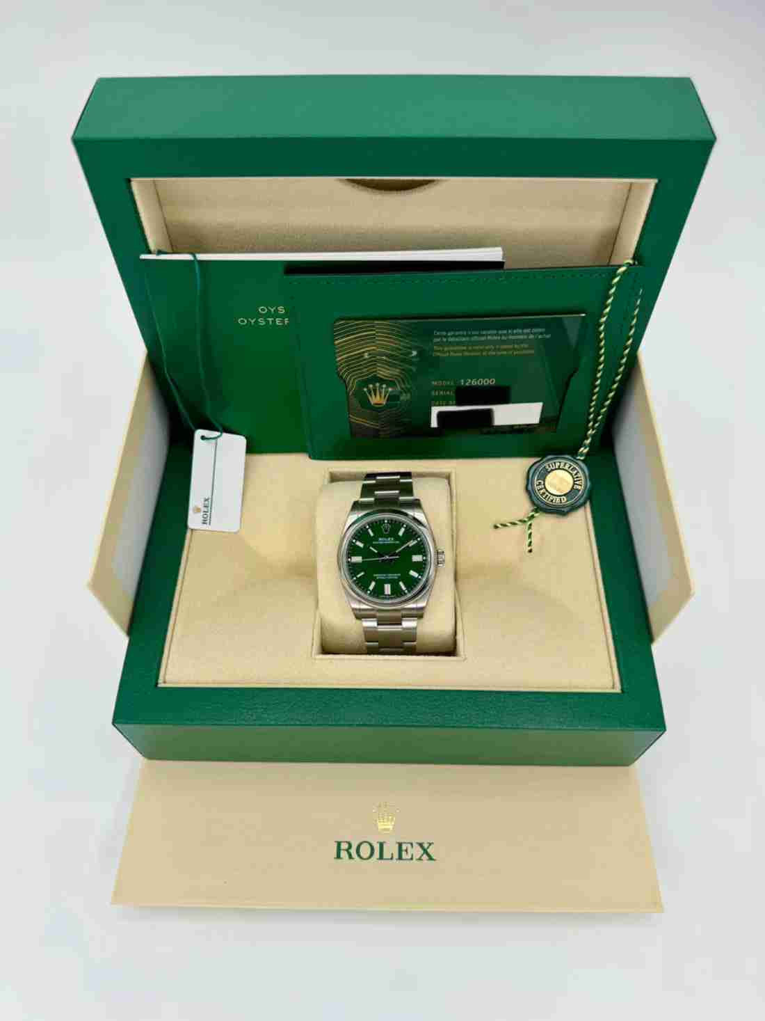 NEW 2023 Rolex Oyster Perpetual 36mm 126000 Green Dial - Image 5