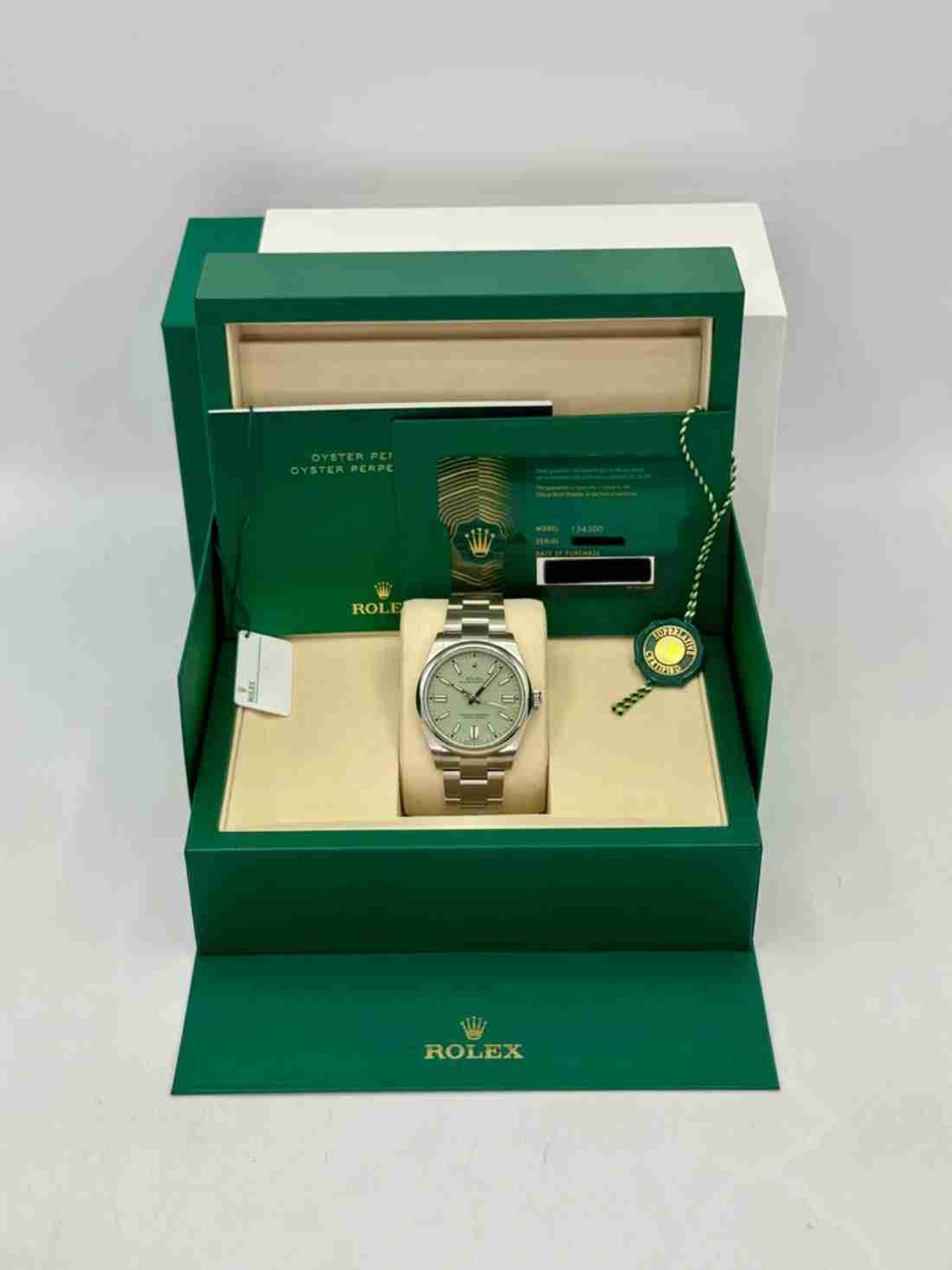 NEW 2025 Rolex Oyster Perpetual 41mm 134300 Pistachio Dial - Image 5