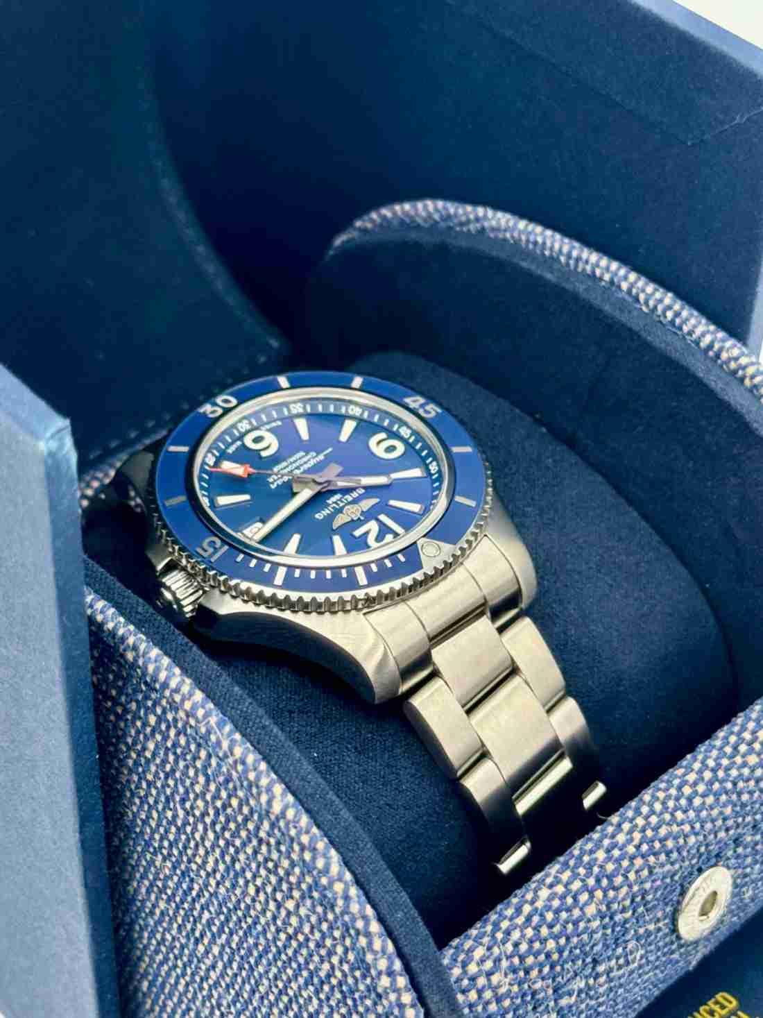 2024 Breitling Superocean 42mm A17366 Stainless Steel Blue Dial - Image 5