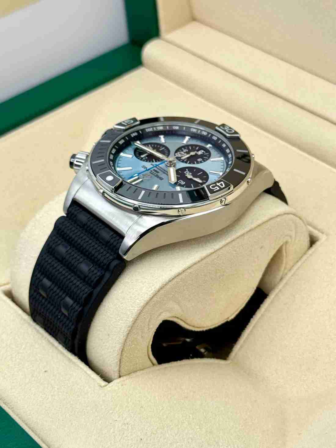 2024 Breitling Super Chronomat B01 44 PB01362 Stainless Steel Blue Dial - Image 5