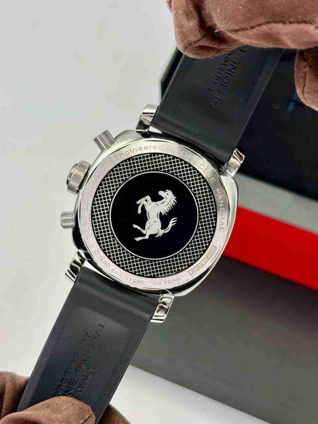 2008 Panerai Ferrari GT Chronograph 45mm F6656 Stainless Steel Red Dial - Image 5