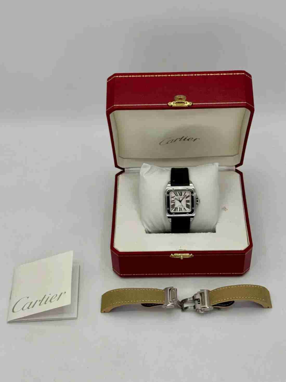 Cartier Santos 100 33mm 2878 Stainless Steel White Dial - Image 5