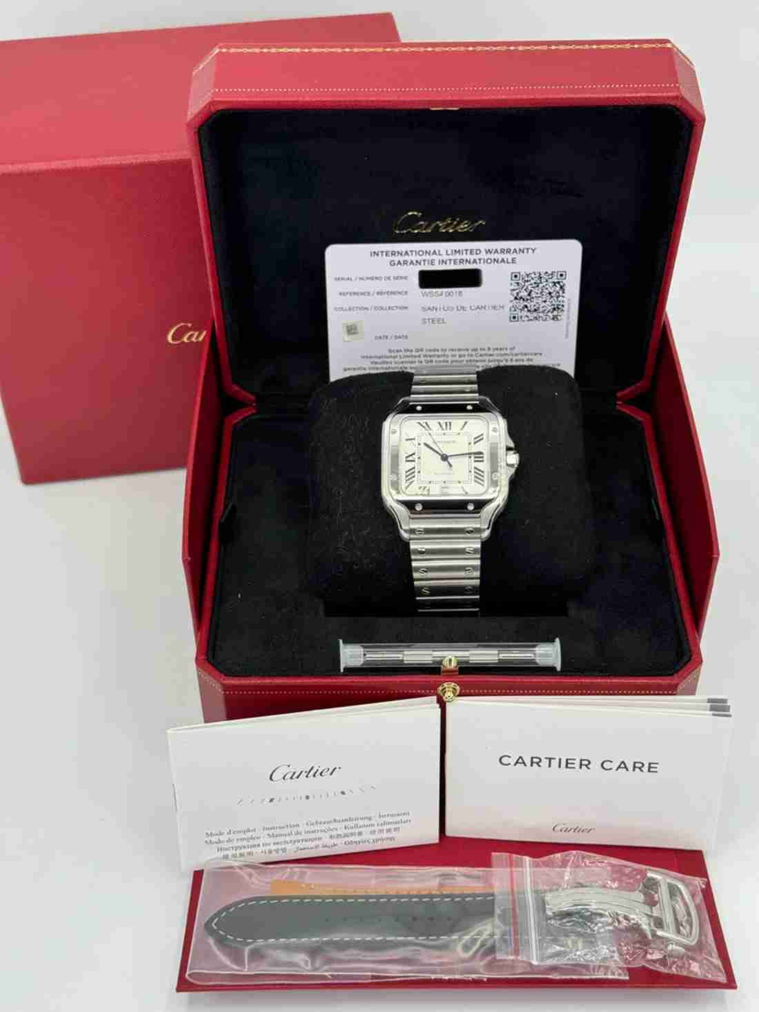 Santos De Cartier 39.8mm WSSA0018 Stainless Steel White Dial - Image 5