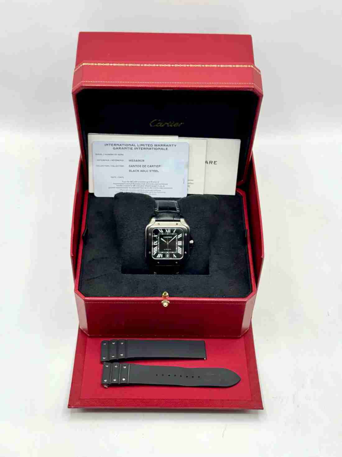 2024 Cartier Santos De Cartier 39.8mm WSSA0039 Black Steel Black Dial - Image 5