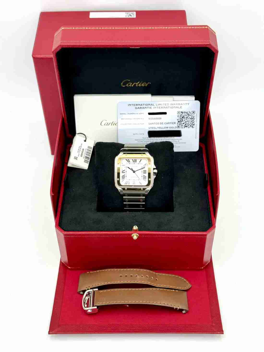 2023 Cartier Santos de Cartier 39.8mm W2SA0009 Two-Tone White Dial - Image 5