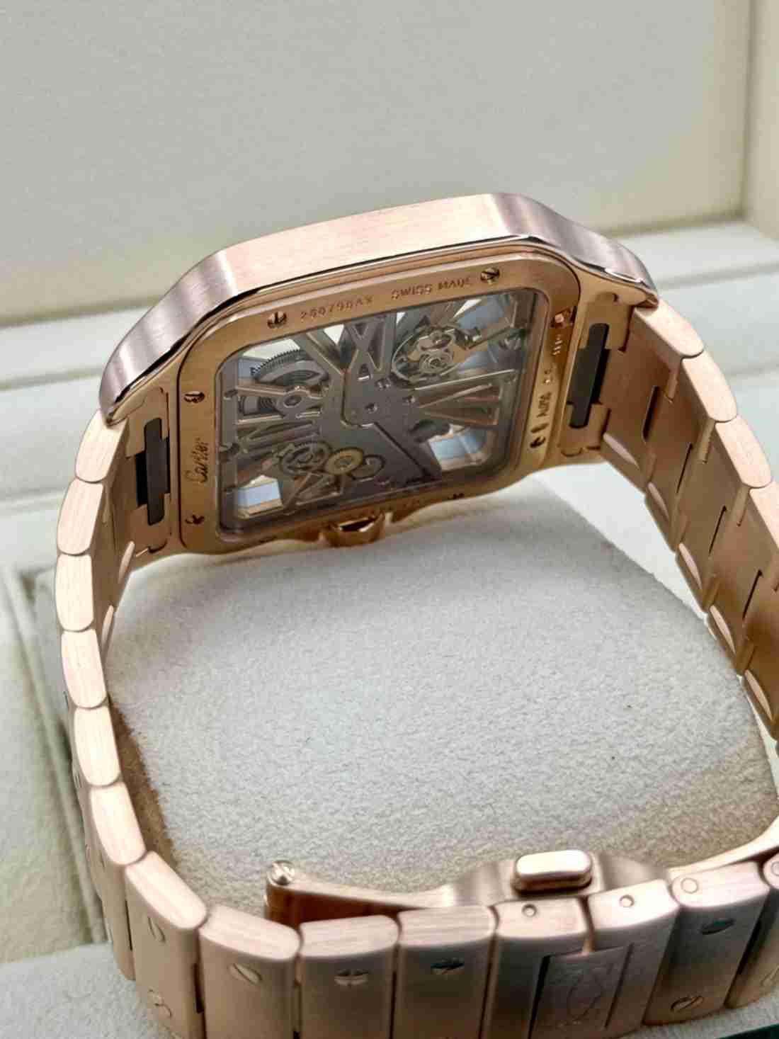 2020 Santos De Cartier 39.8mm WHSA0016 Rose Gold Skeleton Dial - Image 5