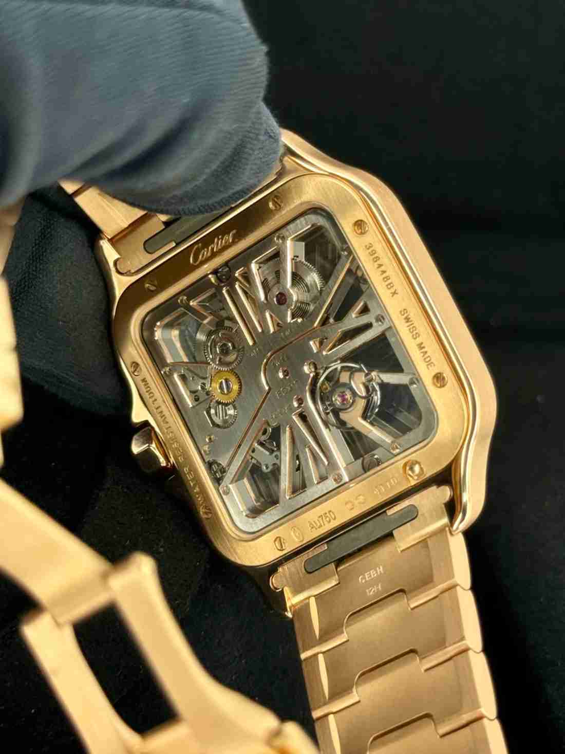 2021 Santos De Cartier 39.8mm WHSA0016 Rose Gold Skeleton Dial - Image 5