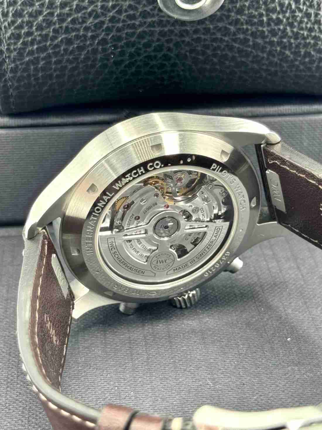 2023 IWC Pilot's Watch Chronograph 43mm IW378005 Steel Green Dial - Image 5