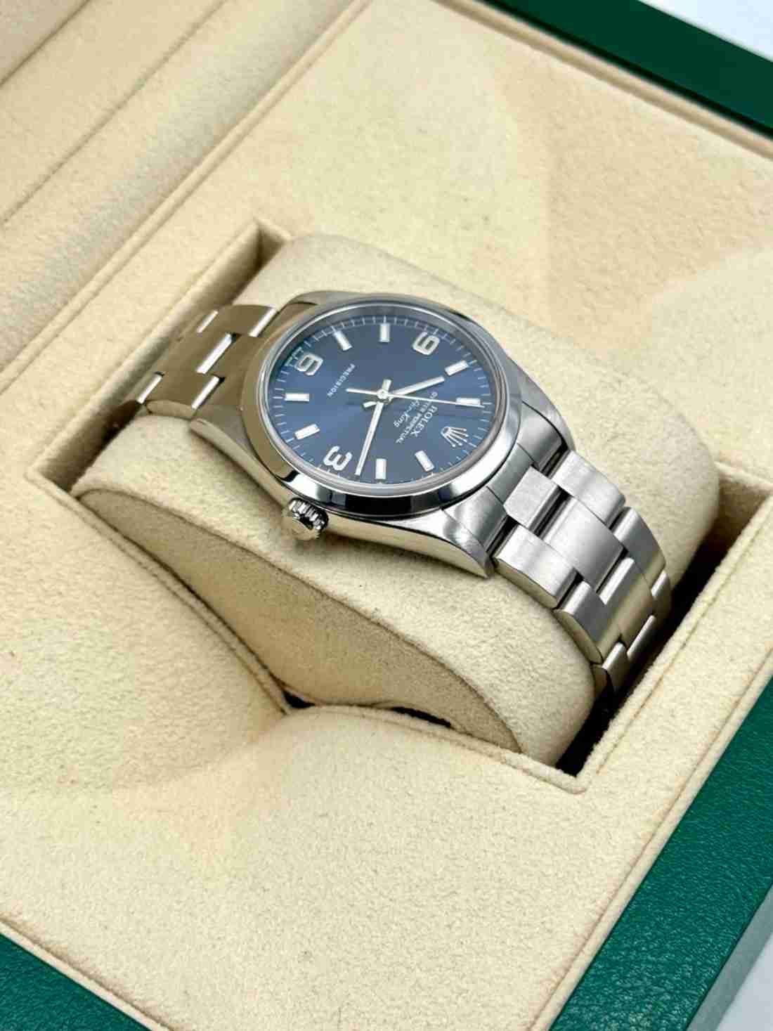 2008 Rolex Air-King 34mm 14000M Stainless Steel Blue Dial - Image 5