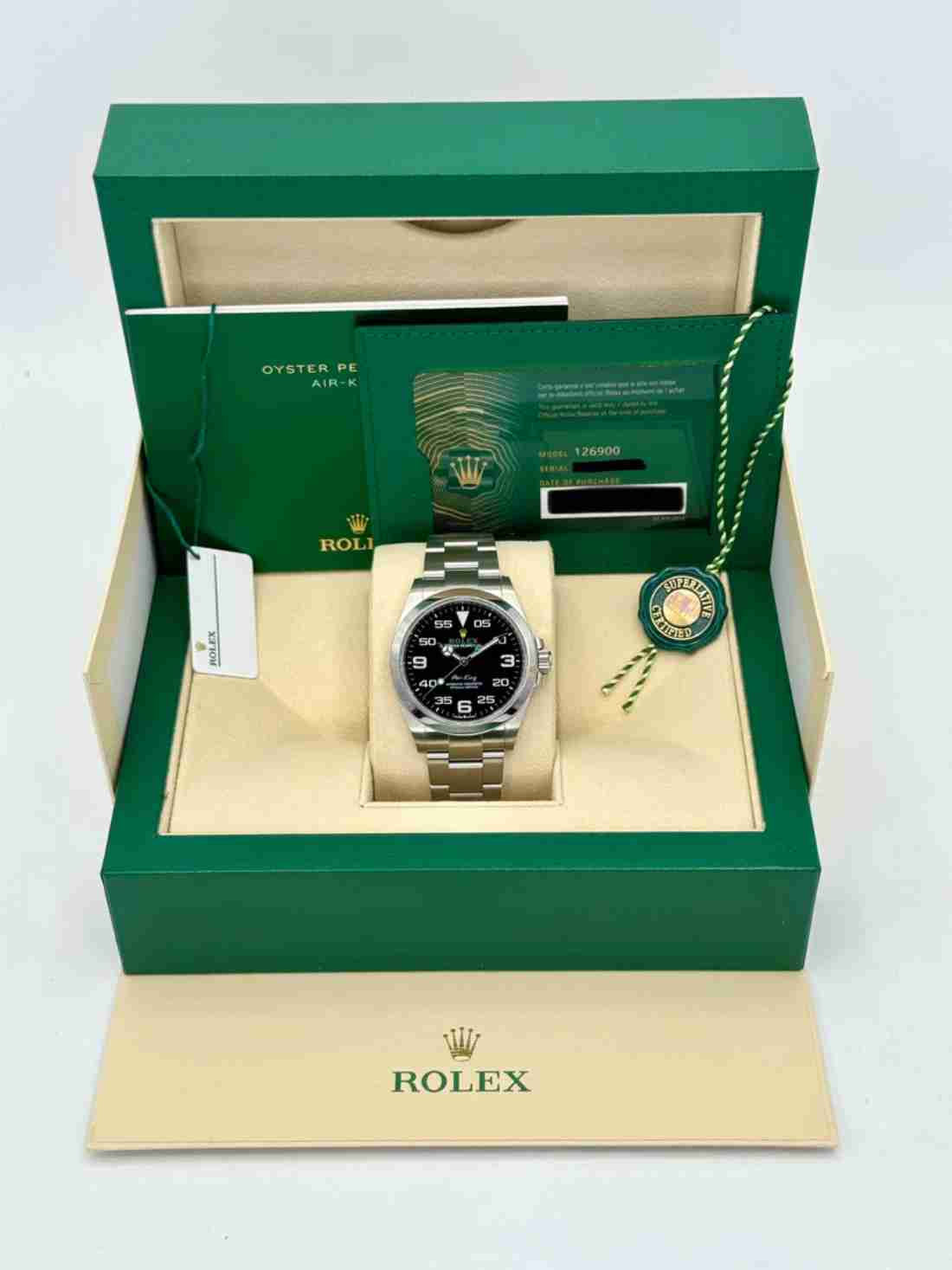 2022 Rolex Air-King 40mm 126900 Stainless Steel Black Dial - Image 5