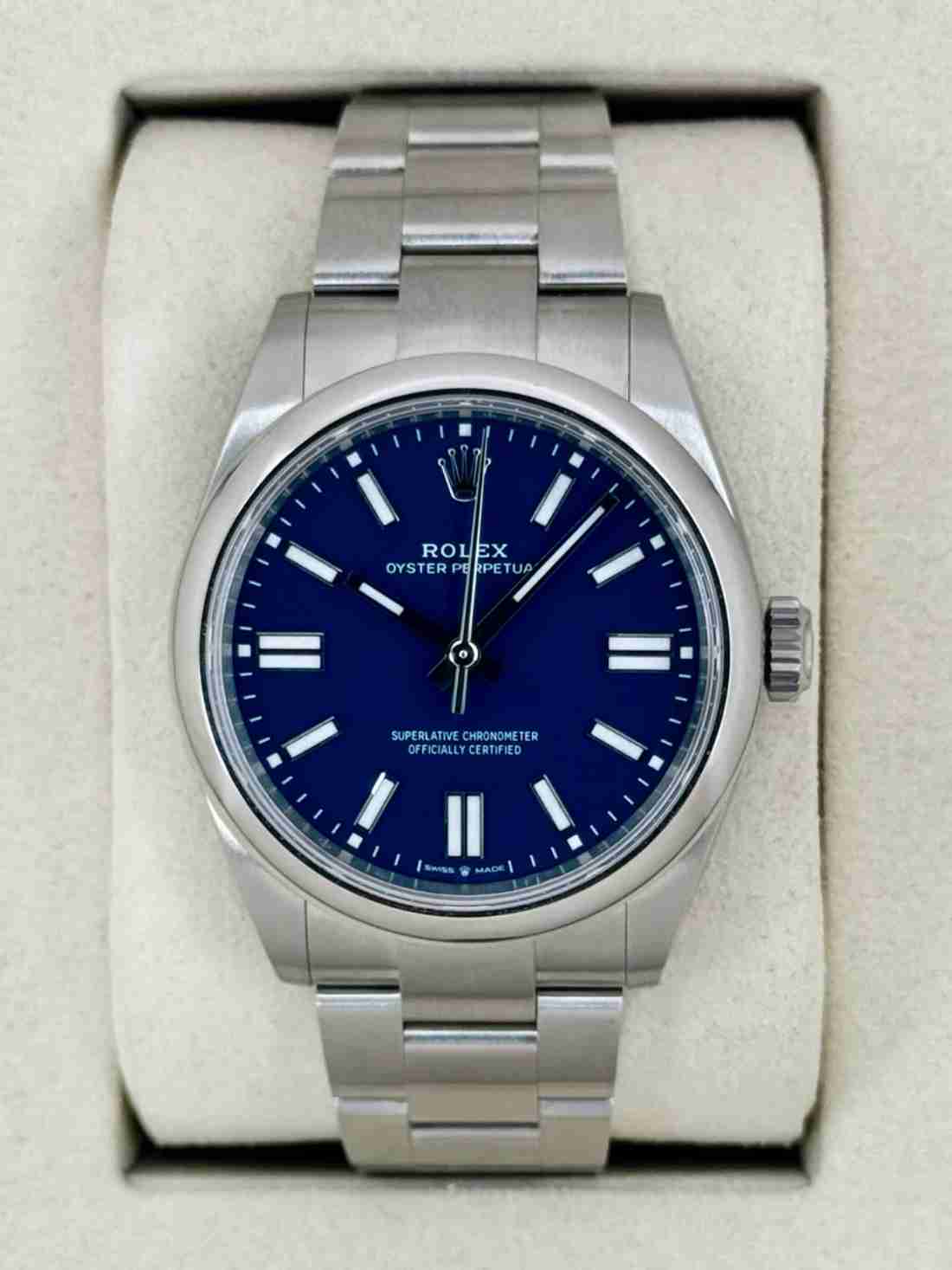 2026 Rolex Oyster Perpetual 41mm 134300 Med Blue Dial (STICKERED)