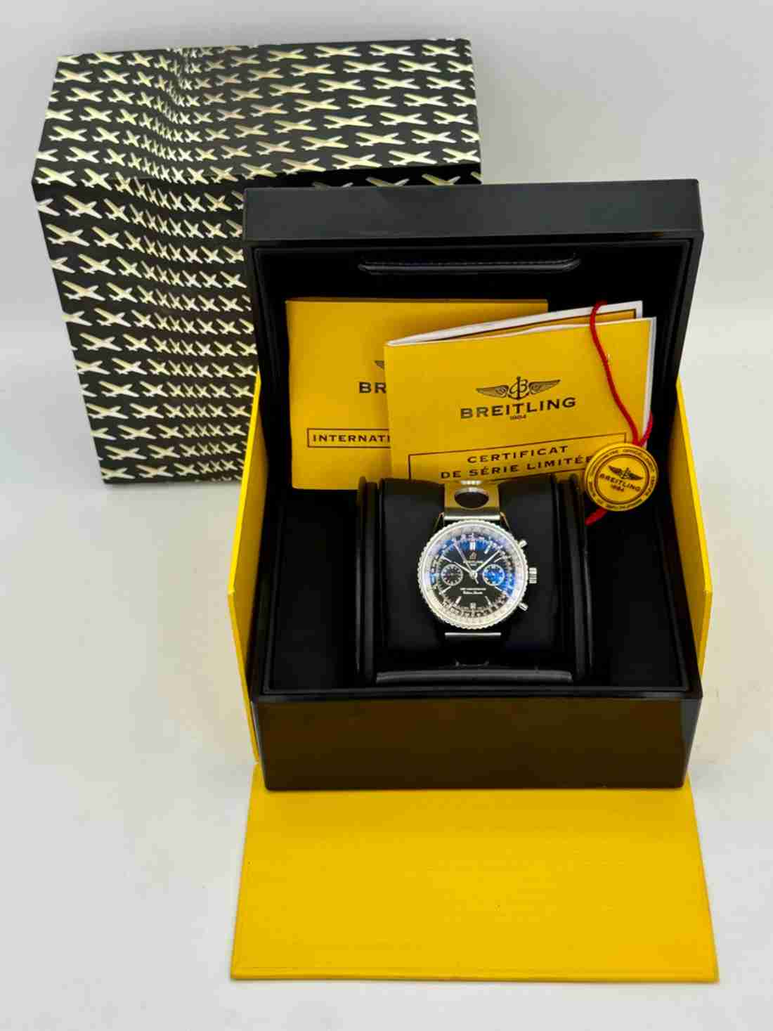 2011 Breitling Navitimer 125th Anniversary 43mm A26322 Stainless Steel Black Dial - Image 6