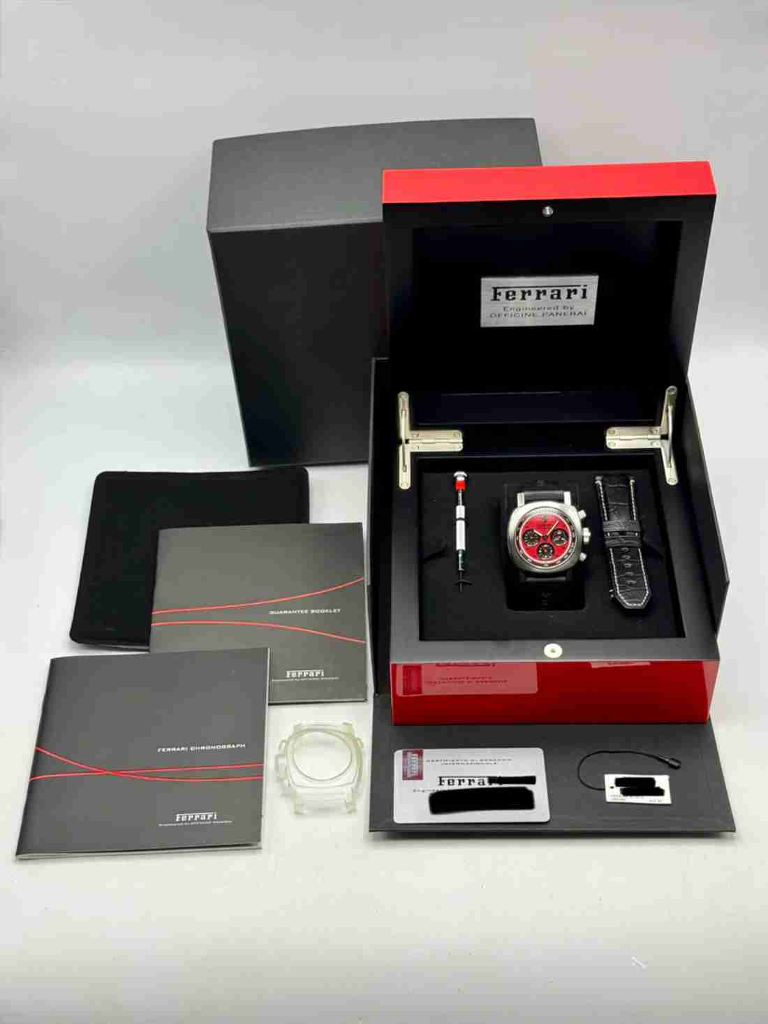 2008 Panerai Ferrari GT Chronograph 45mm F6656 Stainless Steel Red Dial - Image 6