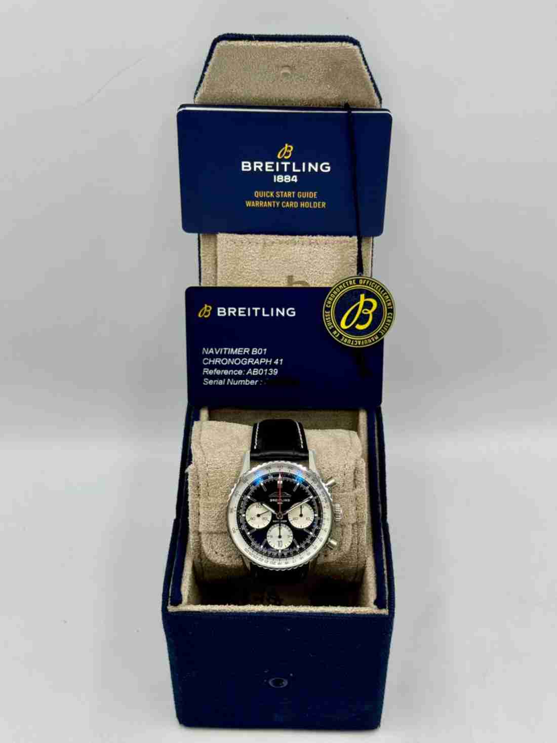 NEW 2024 Breitling Chronograph 42mm AB0139 Stainless Steel Black Dial - Image 7