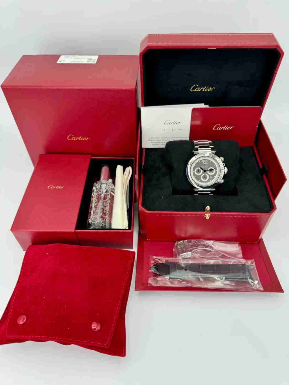 NEW 2023 Cartier Pasha 41mm Wspa0027 Chronograph Grey Dial - Image 6