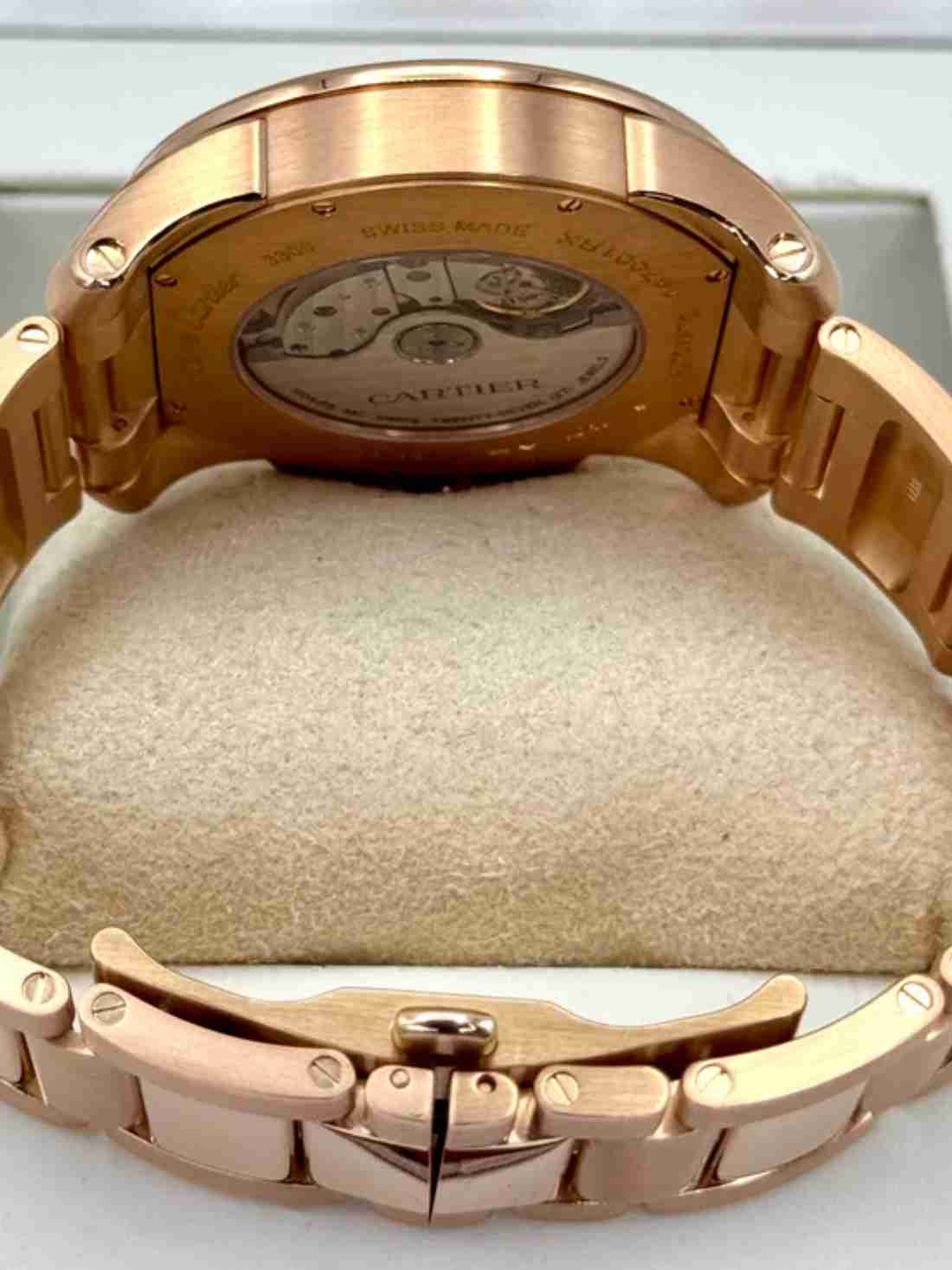 2016 Cartier Calibre de Cartier 42mm W7100018 Rose Gold White Dial - Image 6