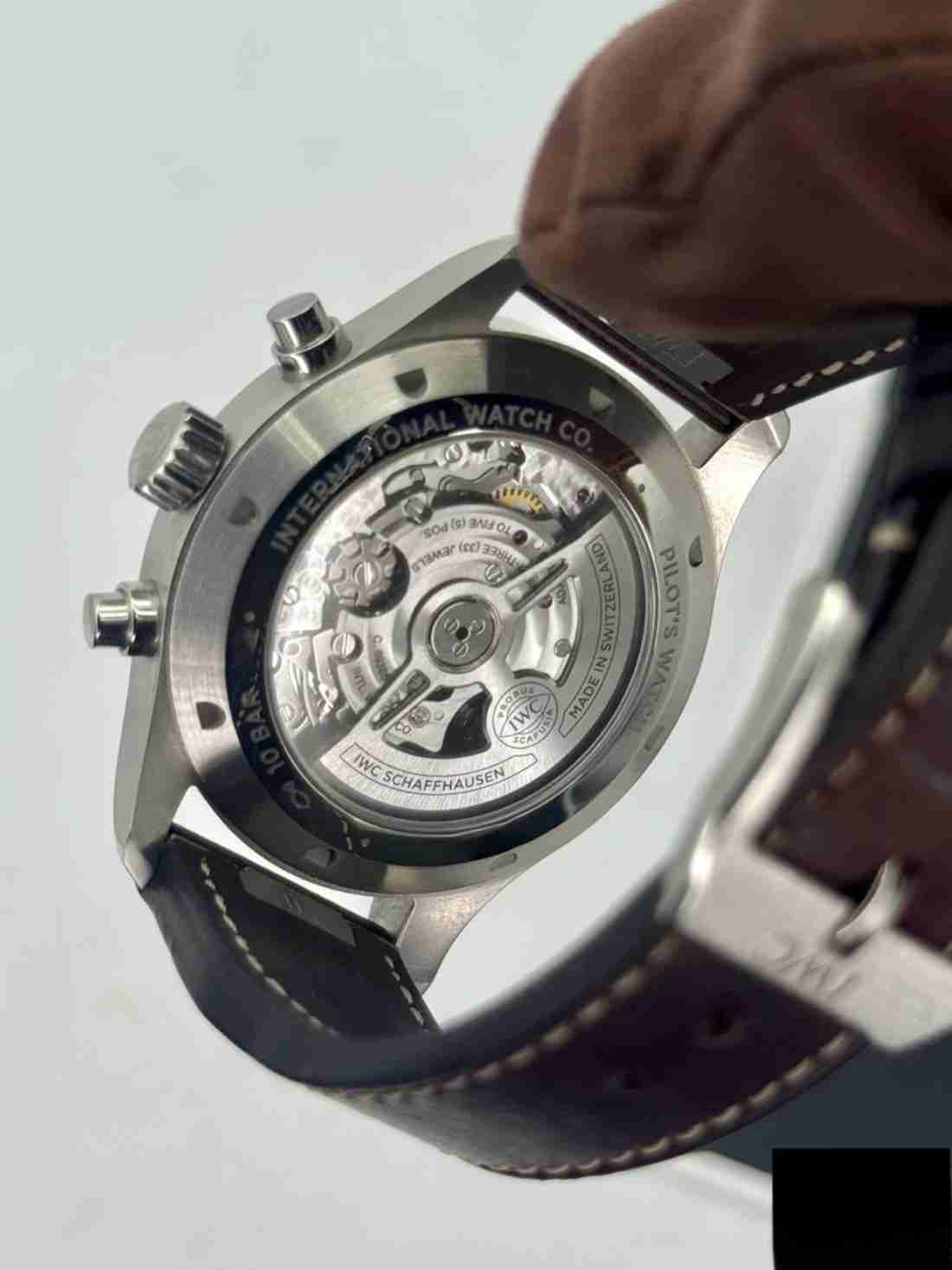 2025 IWC Pilot's Watch Chronograph 43mm IW378005 Stainless Steel Green Dial - Image 6