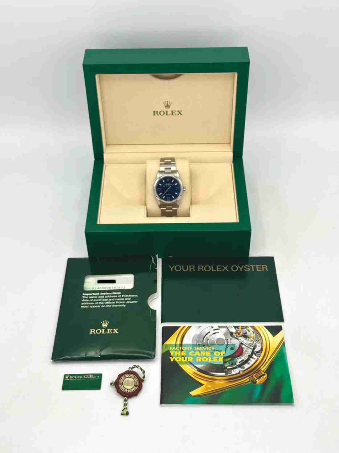 2008 Rolex Air-King 34mm 14000M Stainless Steel Blue Dial - Image 6