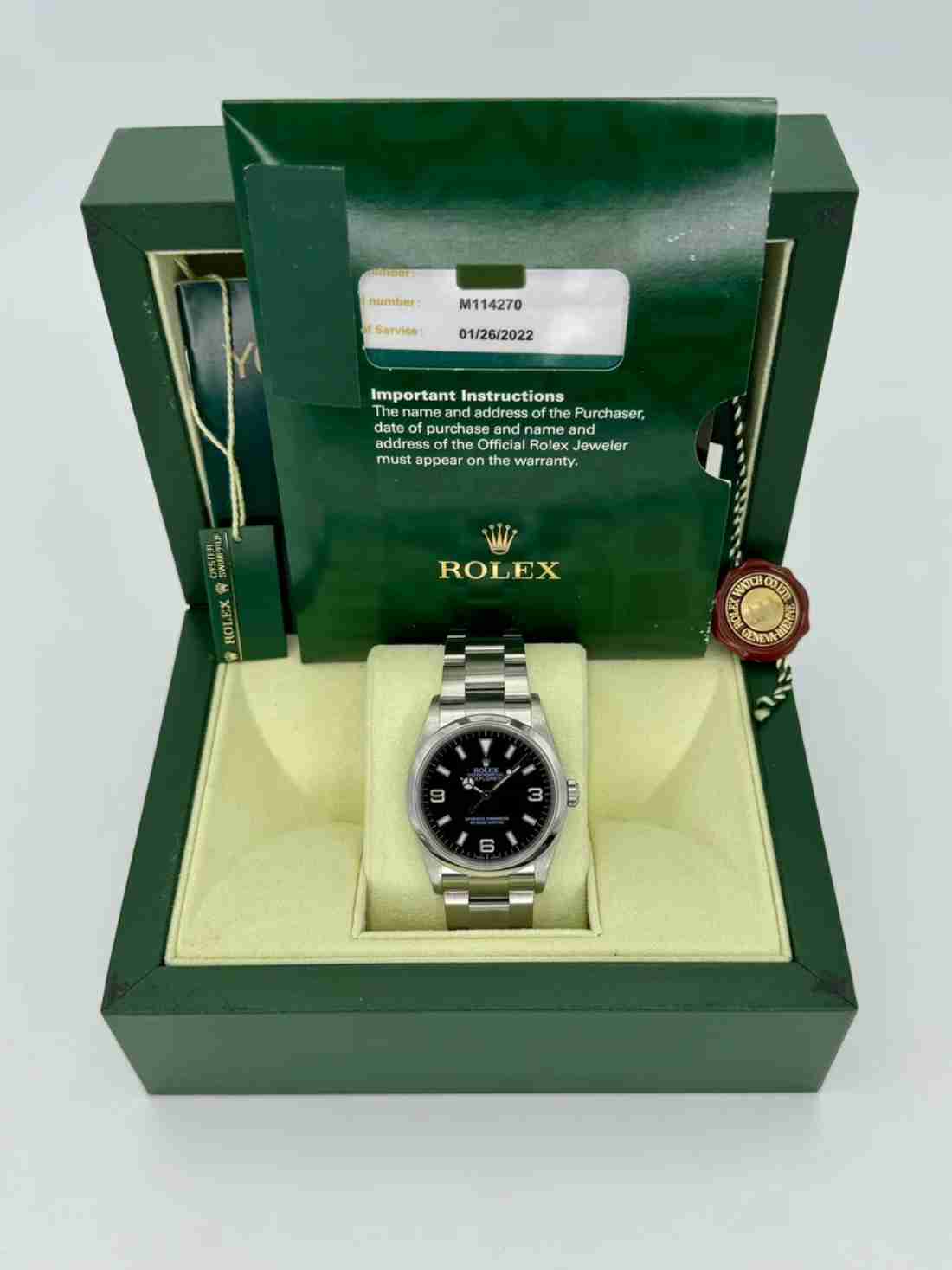 2005 Rolex Explorer 36mm 114270 Stainless Steel Black Dial - Image 5