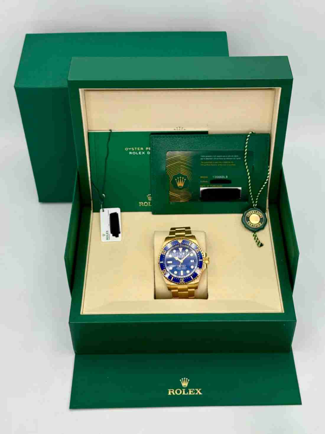 NEW 2025 Rolex Deepsea 44mm 136668LB Yellow Gold Blue Dial (STICKERED) - Image 6