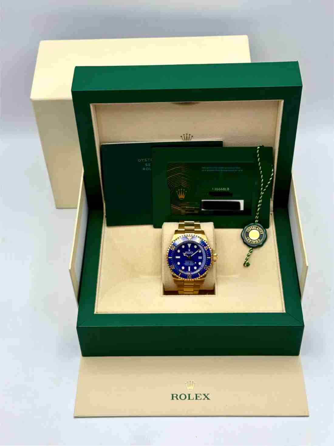 NEW 2025 Rolex Deepsea 44mm 136668LB Yellow Gold Blue Dial - Image 5