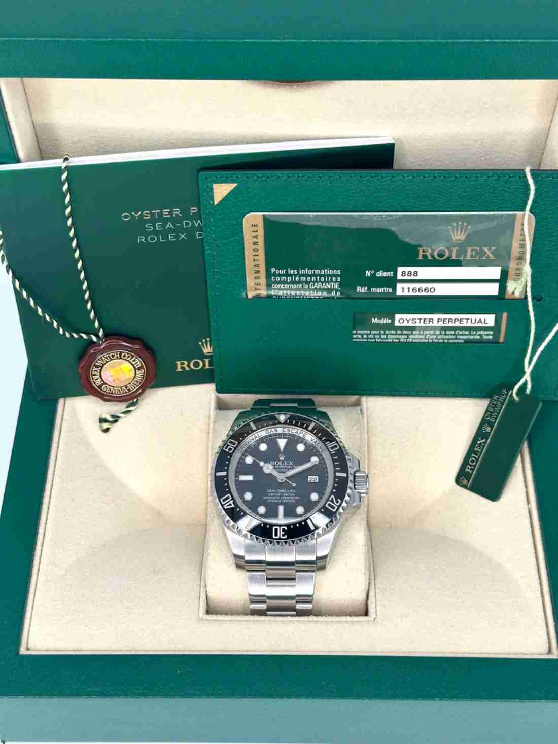 2008 Rolex Deepsea 44mm 116660 Stainless Steel Black Dial - Image 6