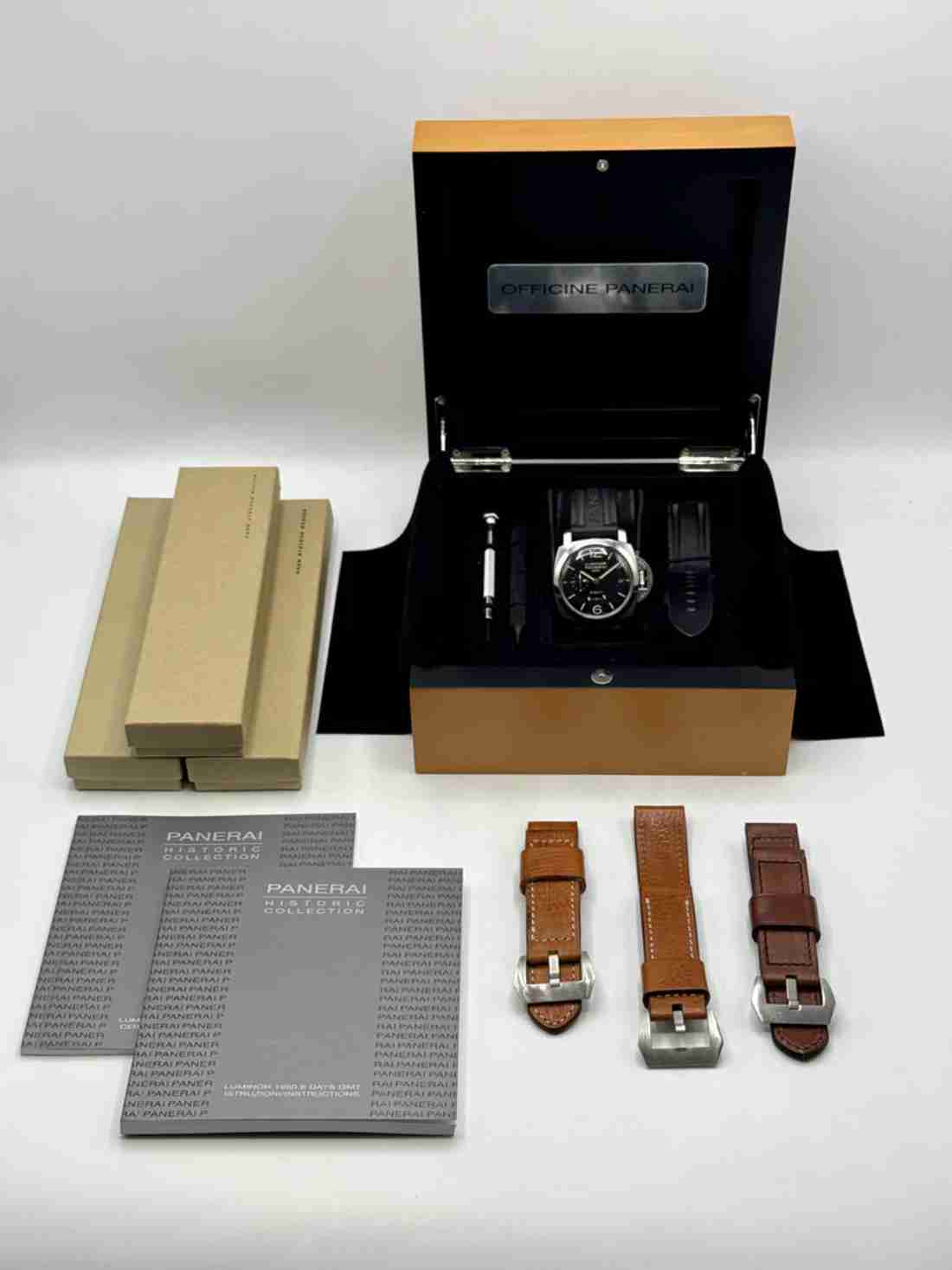 2011 Panerai Luminor 1950 8 Days GMT 44mm PAM00233 Black Dial - Image 7